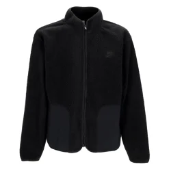 Fleece<Nike Sherpa Shearling Jakke Vandafvisende Sort