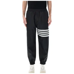 Træningsbukser & Tights<Thom Browne Shiny Ripstop 4-Bar Track Pants Sort