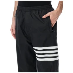 Træningsbukser & Tights<Thom Browne Shiny Ripstop 4-Bar Track Pants Sort