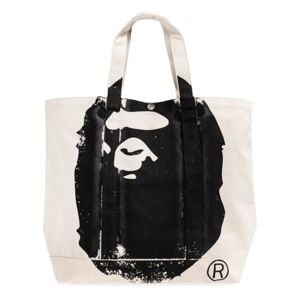 Tasker^A BATHING APE Shopper Bag Beige