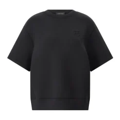 Sweatshirts^Anine Bing Short Sleeve Jadon Sweatshirt Sort