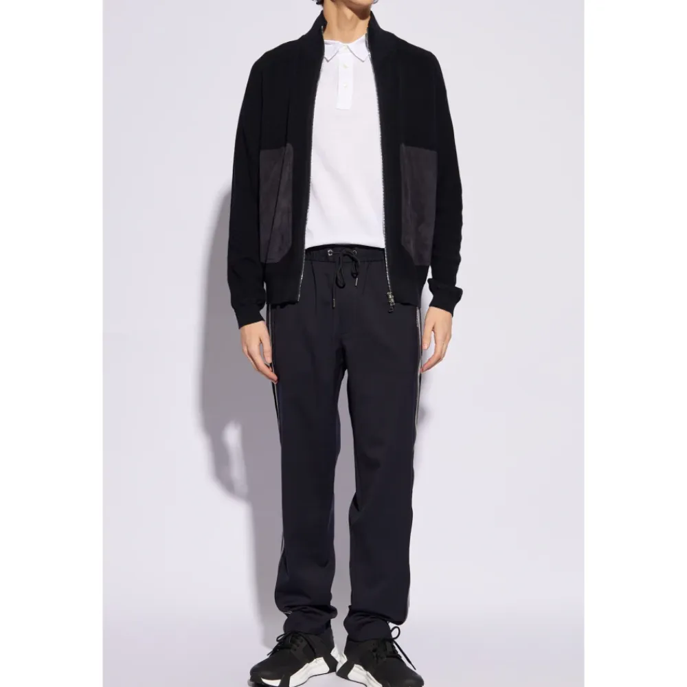 Bukser<Moncler Side-stripe Bukser Blå