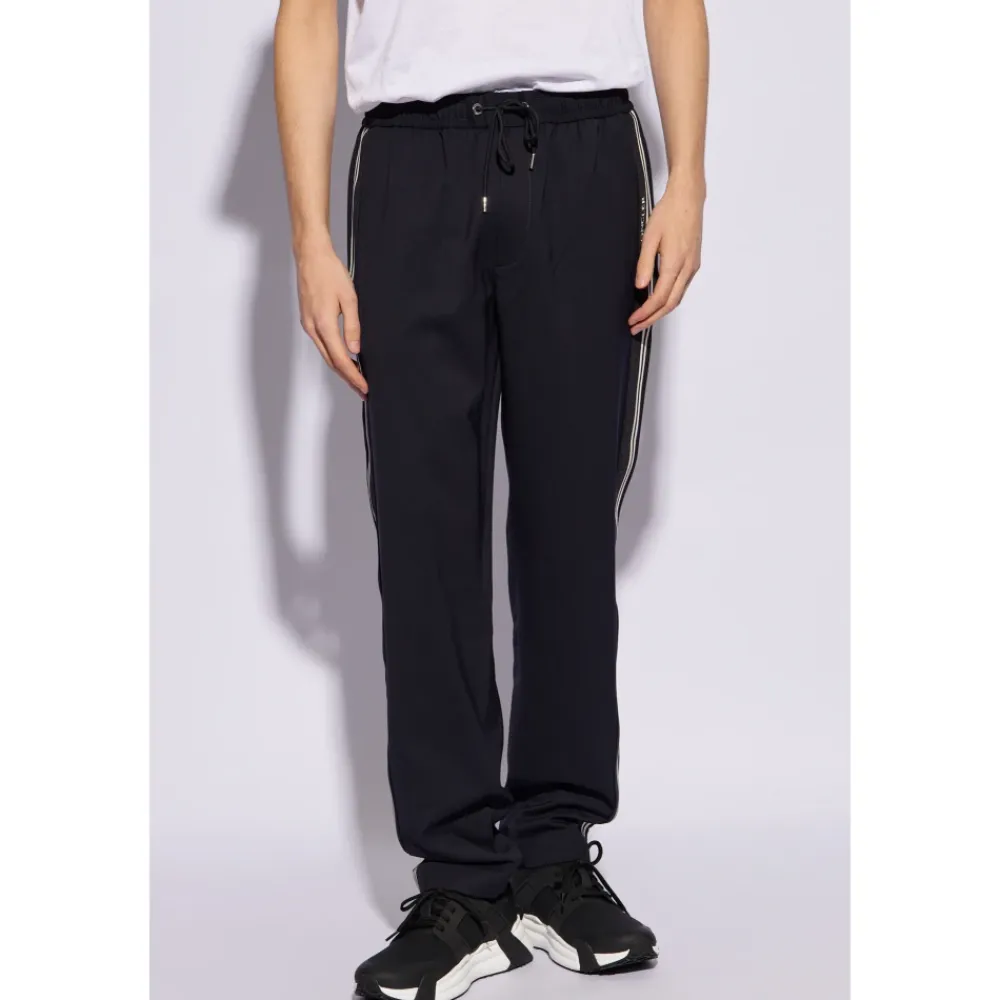 Bukser<Moncler Side-stripe Bukser Blå