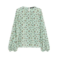 Bluser & Skjorter^Weekend Max Mara Silke Blomstret Bluse Grøn