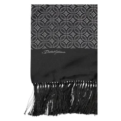 Halstørklæder Og Tørklæder<Dolce & Gabbana Silke Frynser Foulard Tørklæde Sort
