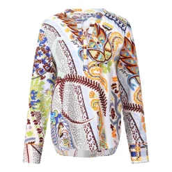 Bluser & Skjorter^Herzen's Angelegenheit Silkebluse med farverigt print Multifarvet