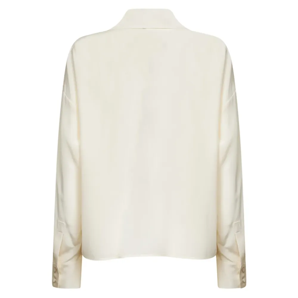 Bluser & Skjorter^Max Mara Studio Silkebluse med sløjfe Beige