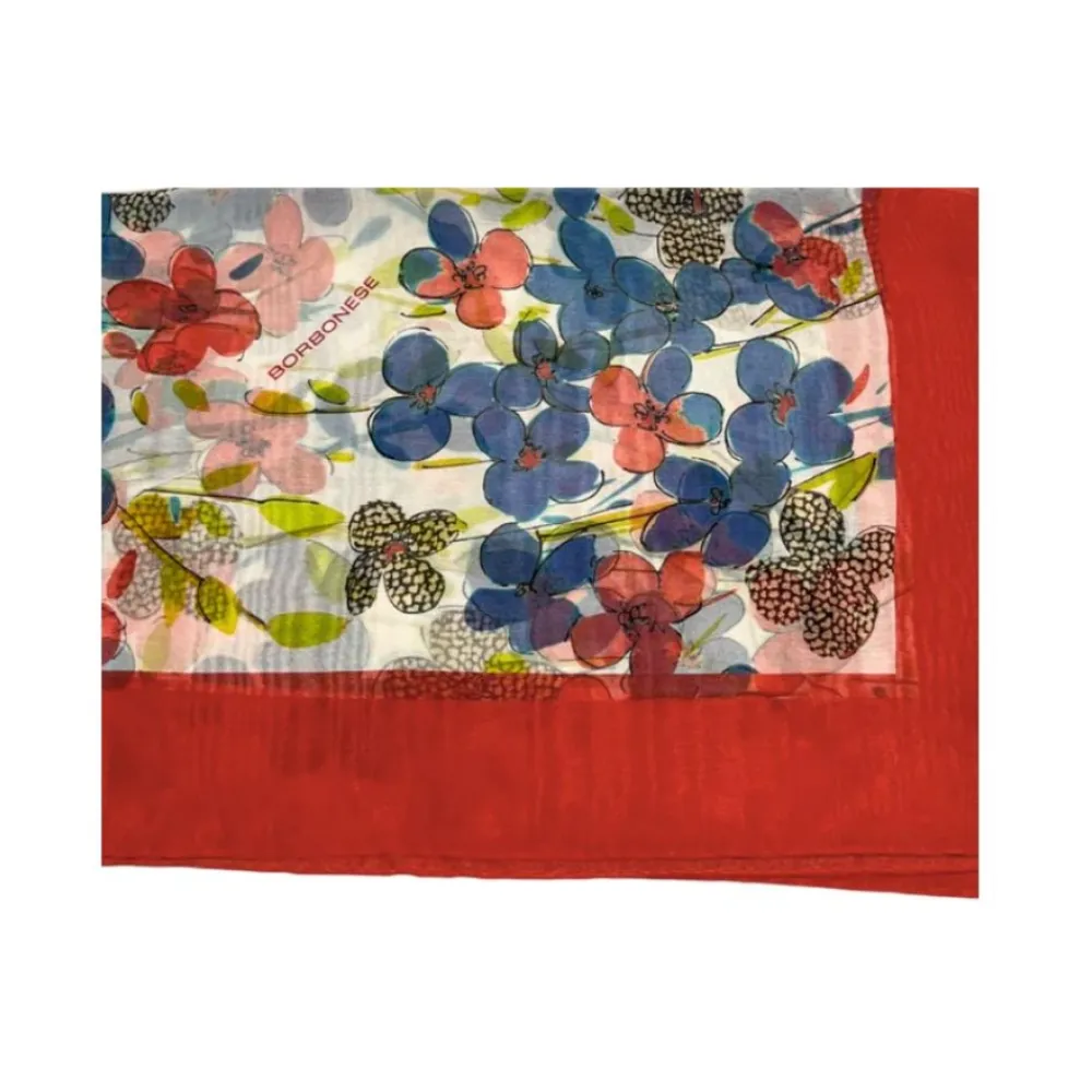 Tørklæder^Borbonese Silky Scarves Rød