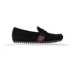Loafers<Gucci Skind Slip-On Herres Loafers Sort