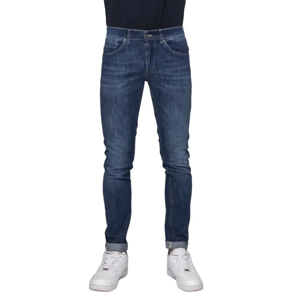 Jeans^Dondup Skinny Fit Five-Pocket Low-Rise Jeans Blå
