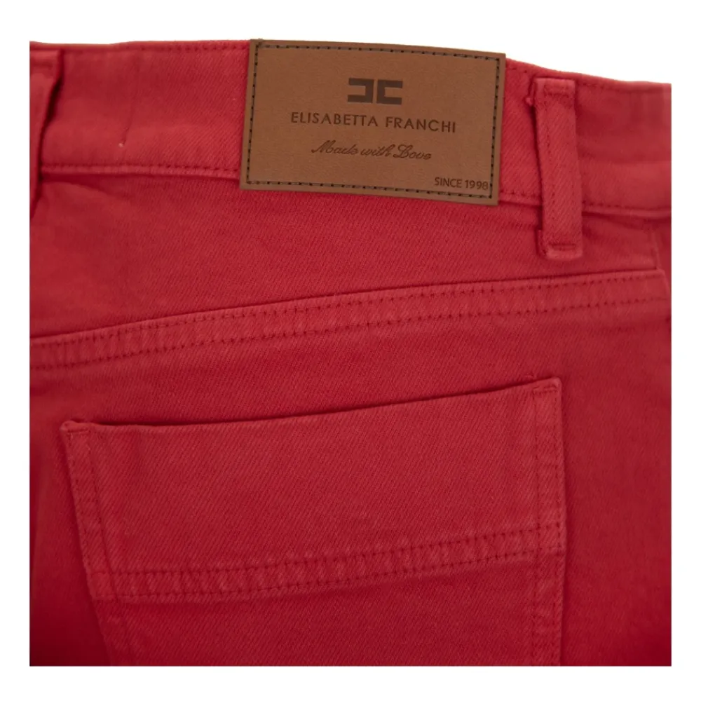 Jeans^Elisabetta Franchi Skinny Jeans Rød