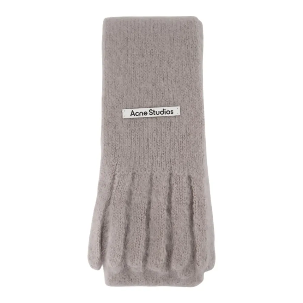 Halstørklæder Og Tørklæder<Acne Studios Skinny Logo Scarf Grå