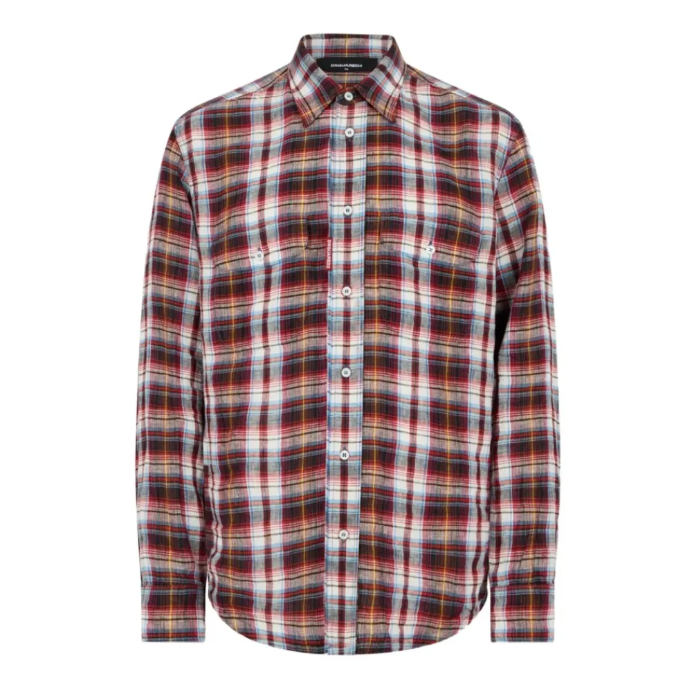 Skjorter<Dsquared2 Skjorte med tern Multifarvet