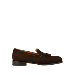 Loafers<Santoni Sko i ruskind og læder med kvaster Brun