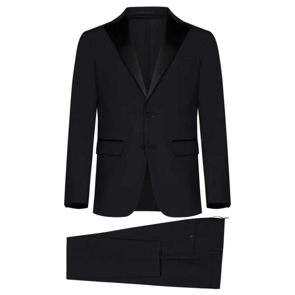 Jakkesæt^Dsquared2 Skræddersyet Single-Breasted Smoking Suit Sort