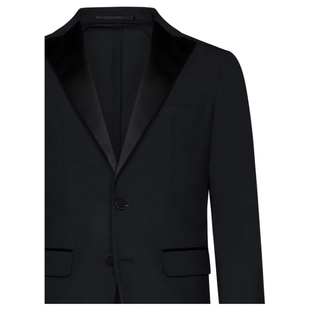 Jakkesæt^Dsquared2 Skræddersyet Single-Breasted Smoking Suit Sort