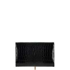 Clutch^Elisabetta Franchi Skuldertaske med Groumette-kæde Sort