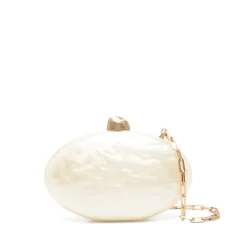 Clutch<Cult Gaia Skuldertaske med kædelink og lås Beige
