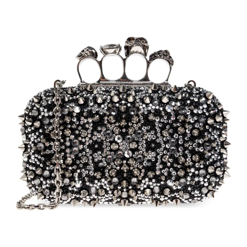 Clutch^Alexander McQueen Skull Knuckle Clutch Sort