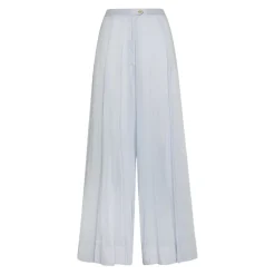 Bukser<Forte Forte Sky Blue Wide Trousers Blå