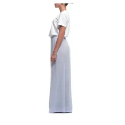 Bukser<Forte Forte Sky Blue Wide Trousers Blå