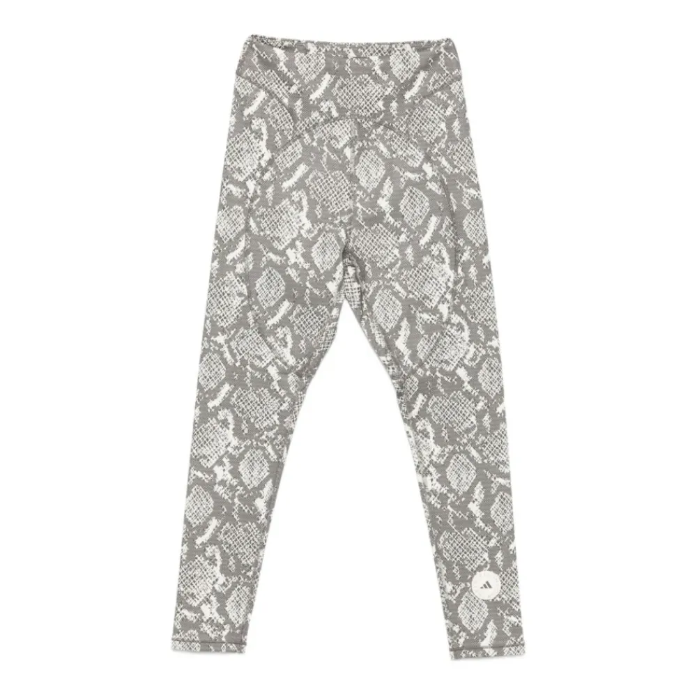 Træningsbukser & Tights^Adidas by Stella McCartney Slangeprint Højtaljede Bukser Beige