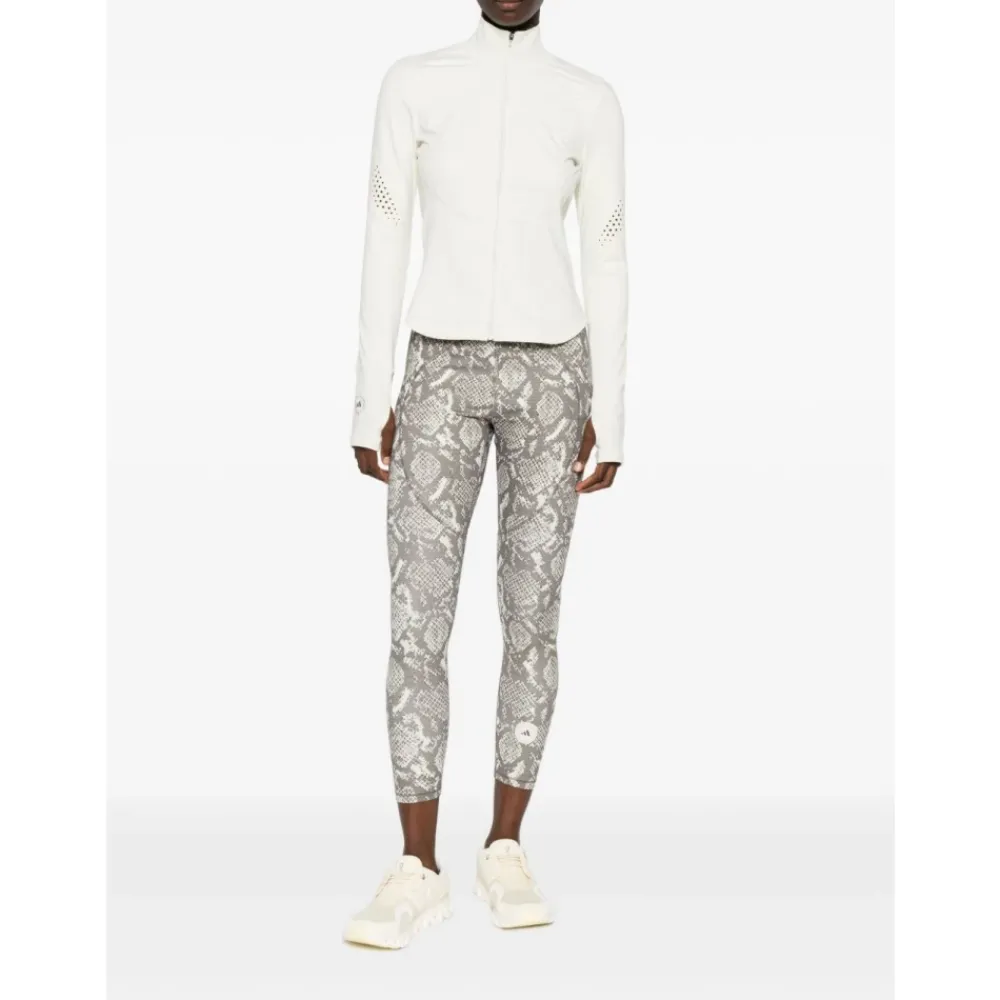 Træningsbukser & Tights^Adidas by Stella McCartney Slangeprint Højtaljede Bukser Beige