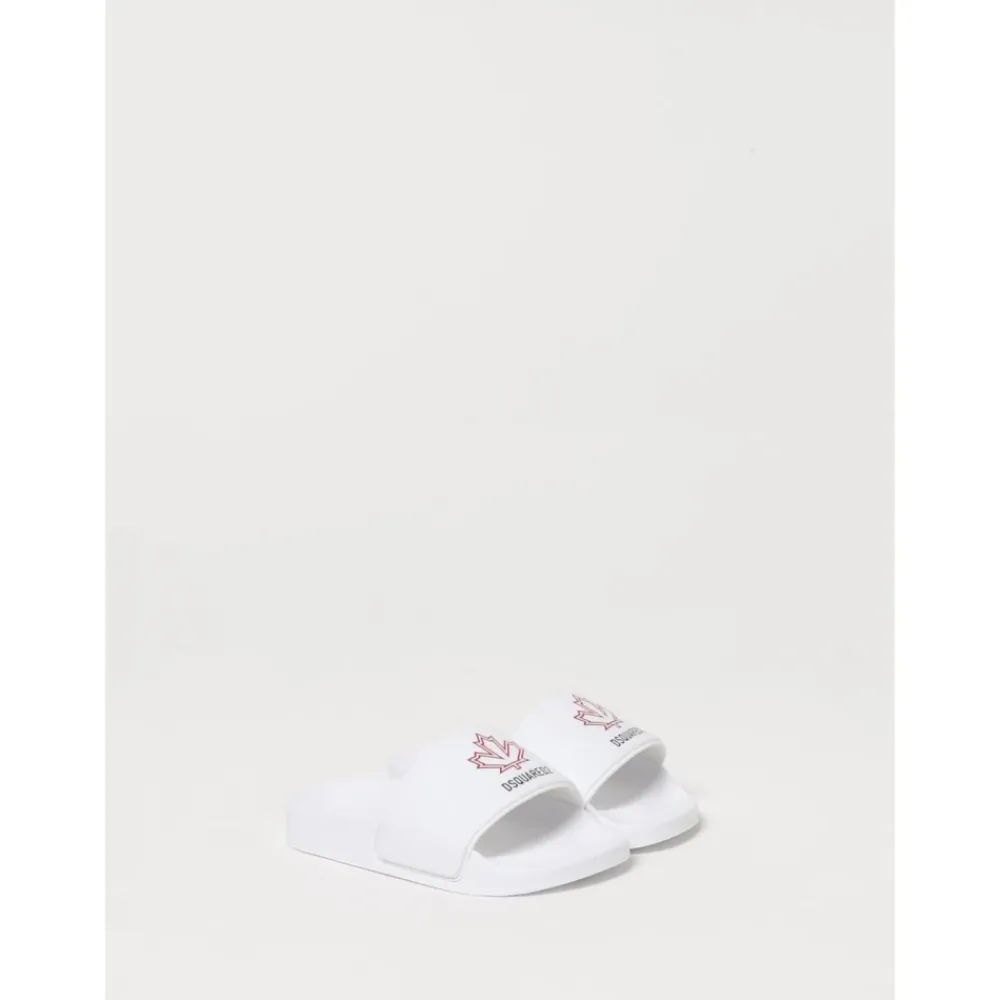 Sandaler<Dsquared2 Slides Gummisål Komfort Hvid