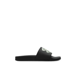 Sandaler^Balenciaga Slides med logo Sort