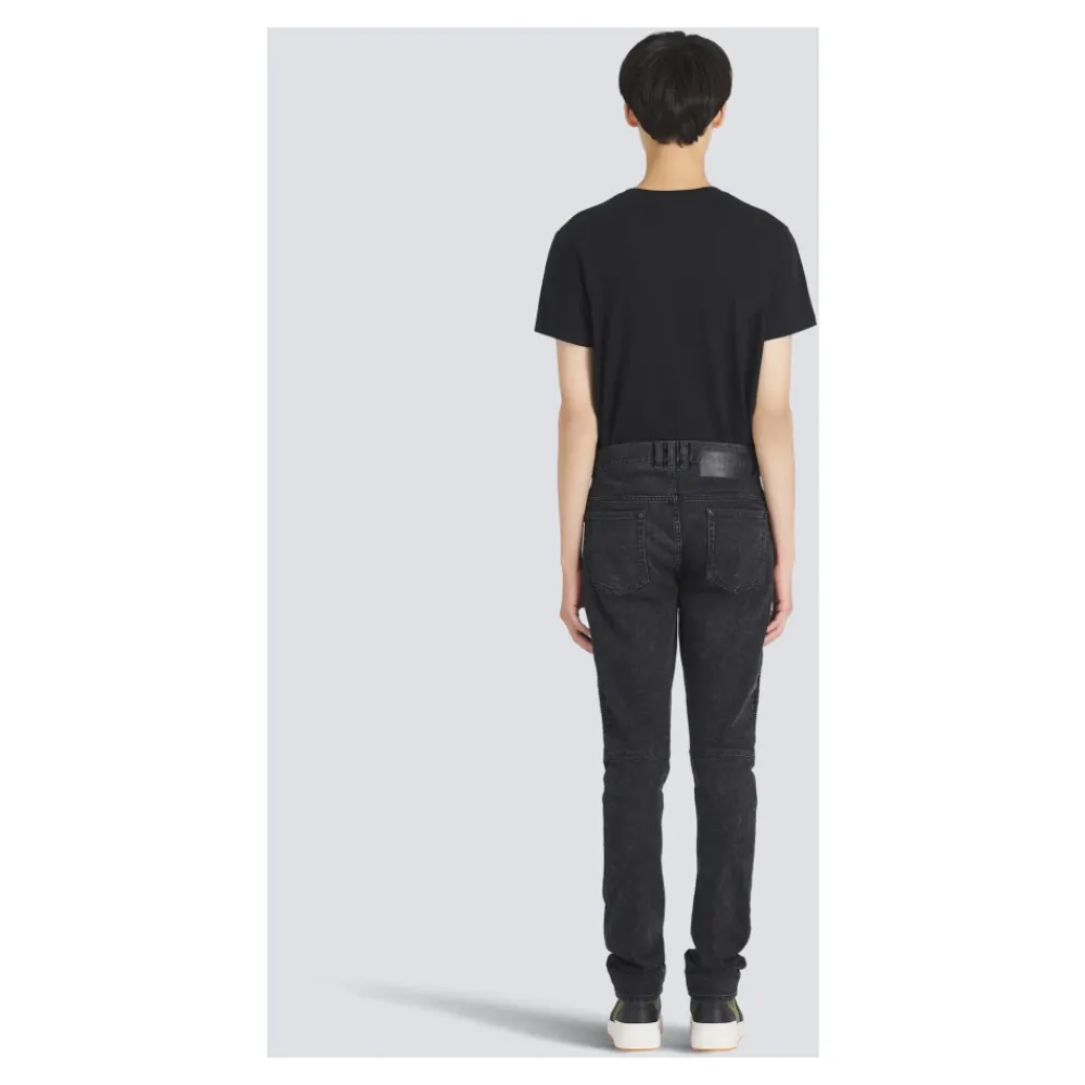 Jeans^Balmain Slim fit bomuld jeans Sort
