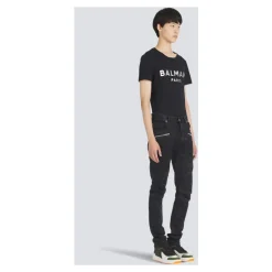 Jeans^Balmain Slim fit bomuld jeans Sort