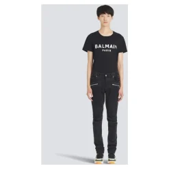 Jeans^Balmain Slim fit bomuld jeans Sort