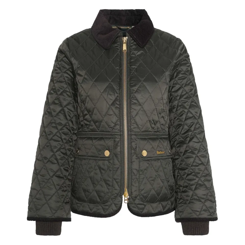 Jakker<Barbour Slim Fit Diamantquiltet Jakke Grøn