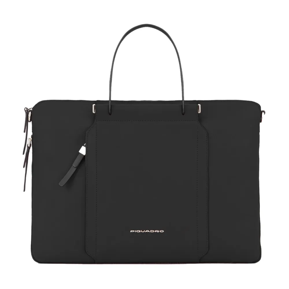 Laptop Tasker<Piquadro Slim, women's laptop bag 15,6 Sort