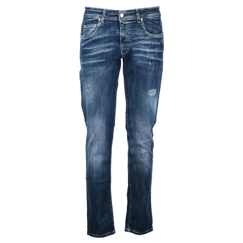 Jeans<Daniele Alessandrini Slim-fit Jeans Blå