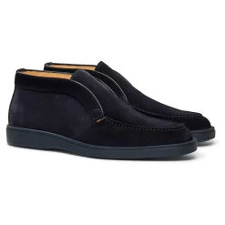 Støvler^Santoni Slip-On Ankelstøvler med Rund Tå Blå