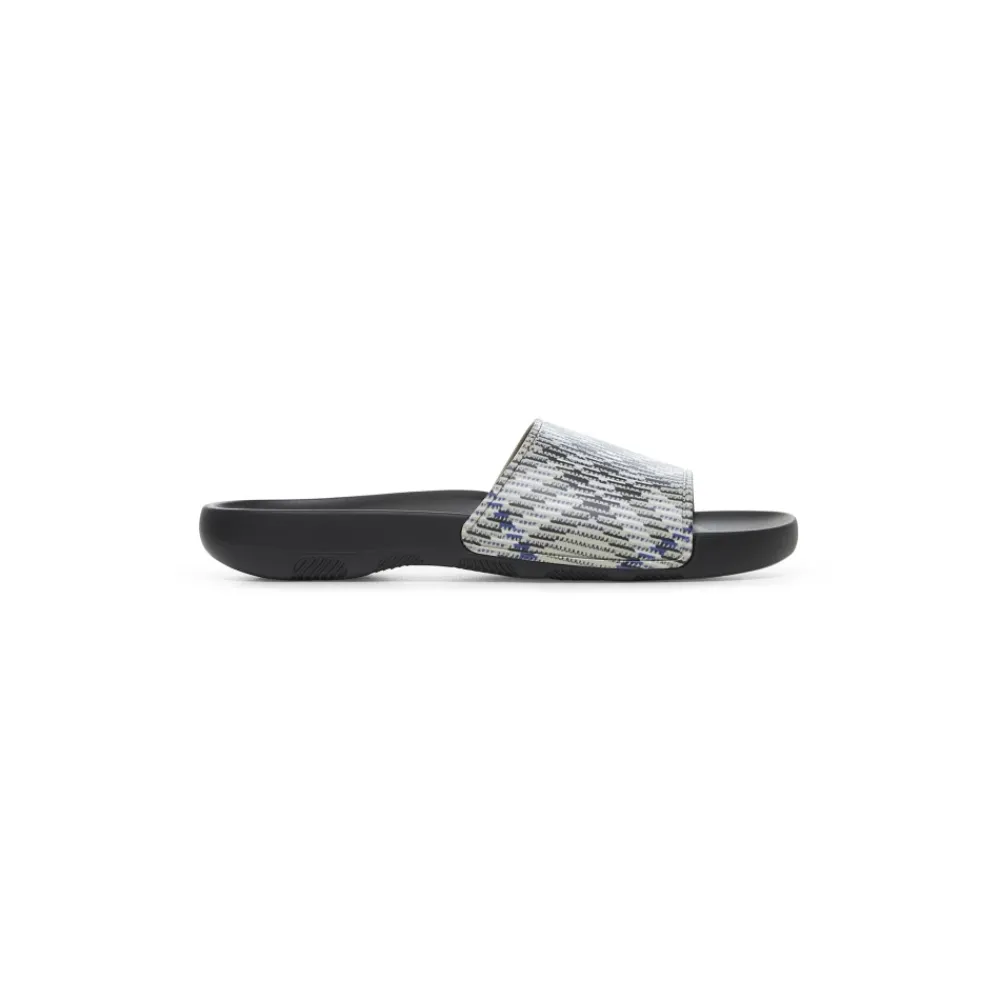 Sandaler<Burberry Slip-On Sandaler med ternet motiv Grå