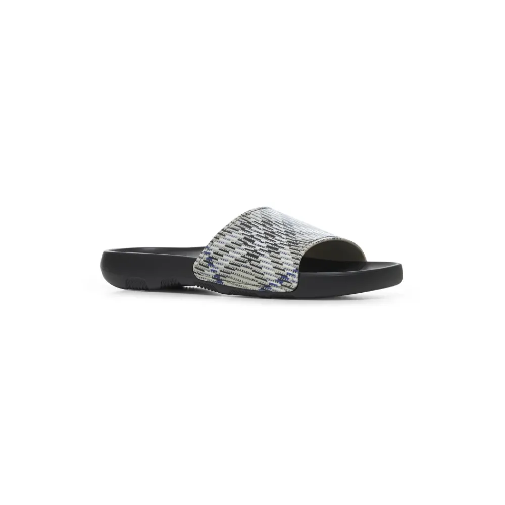 Sandaler<Burberry Slip-On Sandaler med ternet motiv Grå