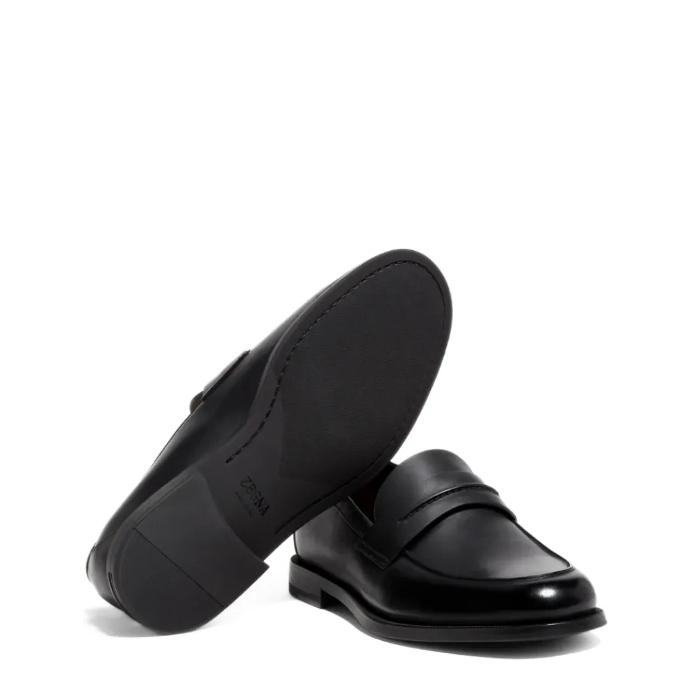Loafers<Zegna Slippers Sort