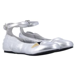 Ballerinasko^Stella McCartney Sølv Swan Ballerina Espadrilles Grå