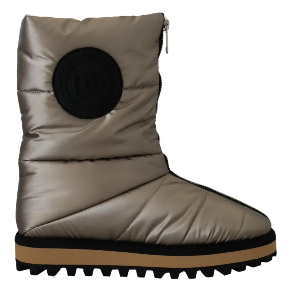 Vinterstøvler^Dolce & Gabbana Sølv Vinter Mid Calf Støvler Grå