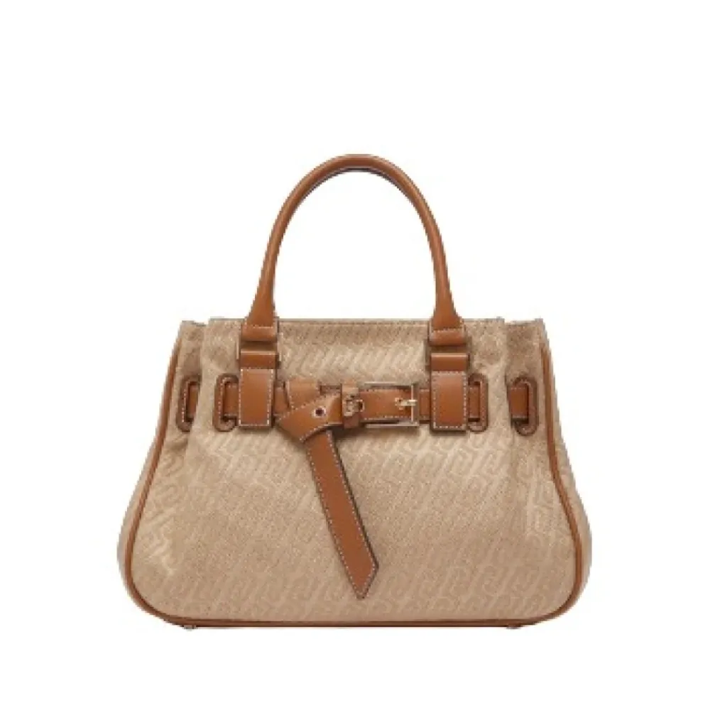 Håndtasker<Liu Jo Small Jacquard Håndtaske Beige