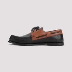 Sejlersko<Loewe Sofistikerede nude læder loafers Sort