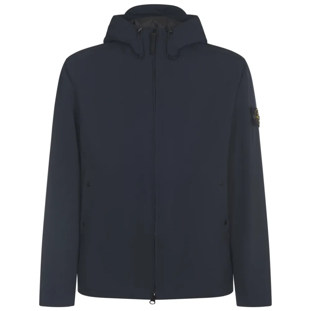 Jakker<Stone Island Soft Shell Jakke Blå