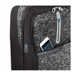 Kufferter<Piquadro Soft Trolley med Power Bank Sort