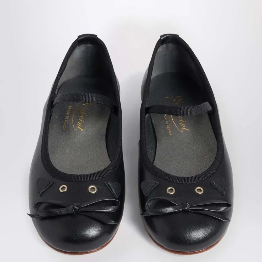 Ballerinasko<Bonpoint Ballerina Flade Sko Sort