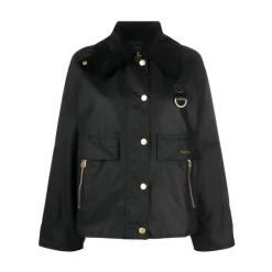 Jakker^Barbour Bomuld Broderet Logo Jakke Sort