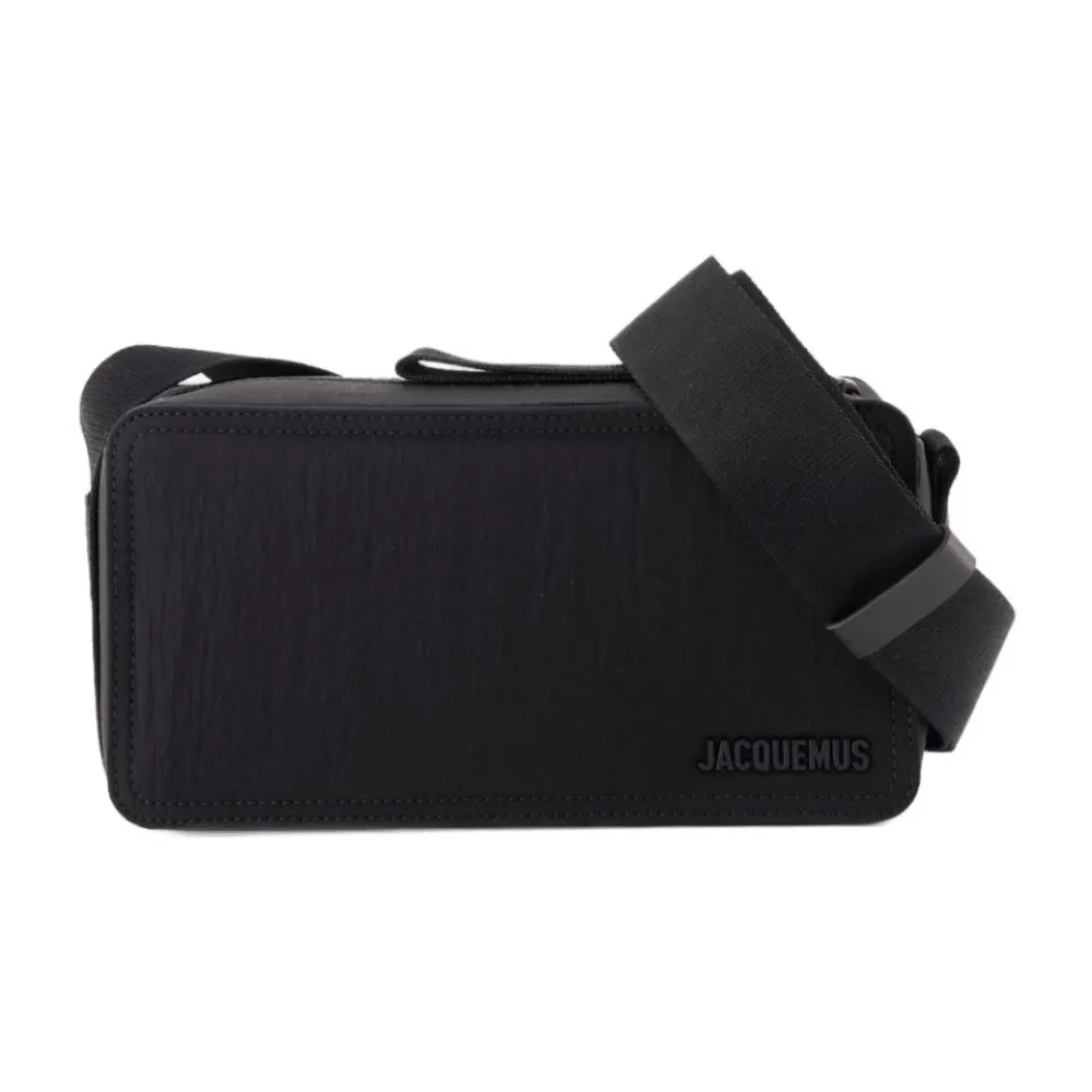 Tasker^Jacquemus Bomuld Crossbody Taske Sort