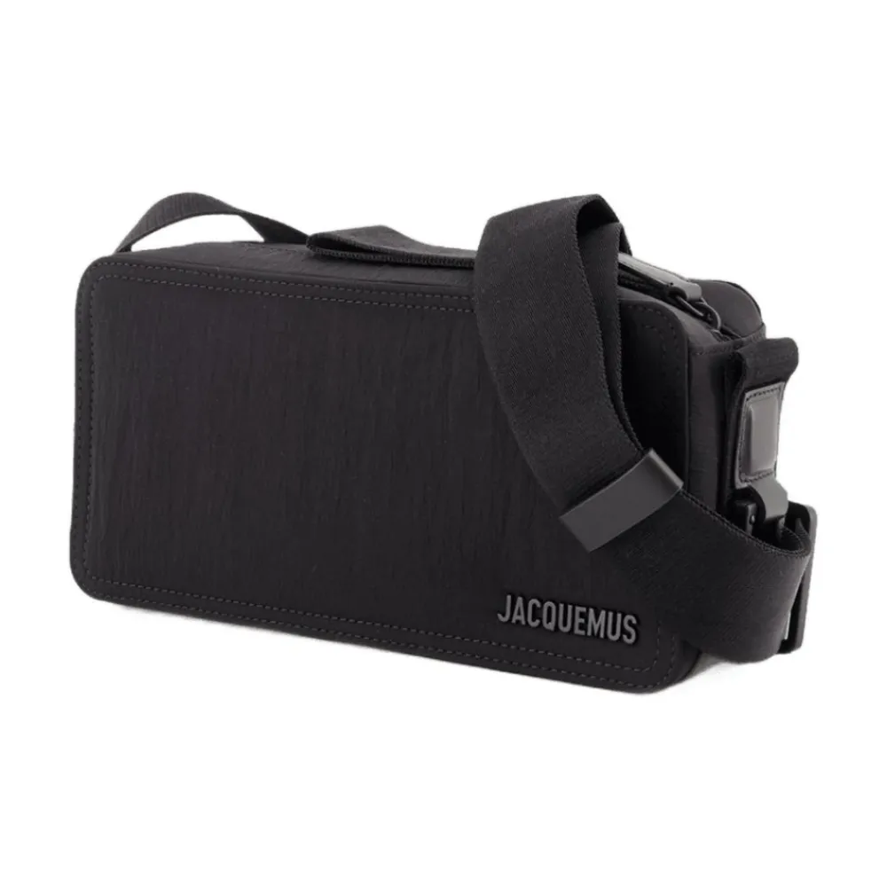 Tasker^Jacquemus Bomuld Crossbody Taske Sort