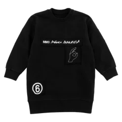 Kjoler & Nederdele<MM6 Maison Margiela bomuld langærmet kjole Sort
